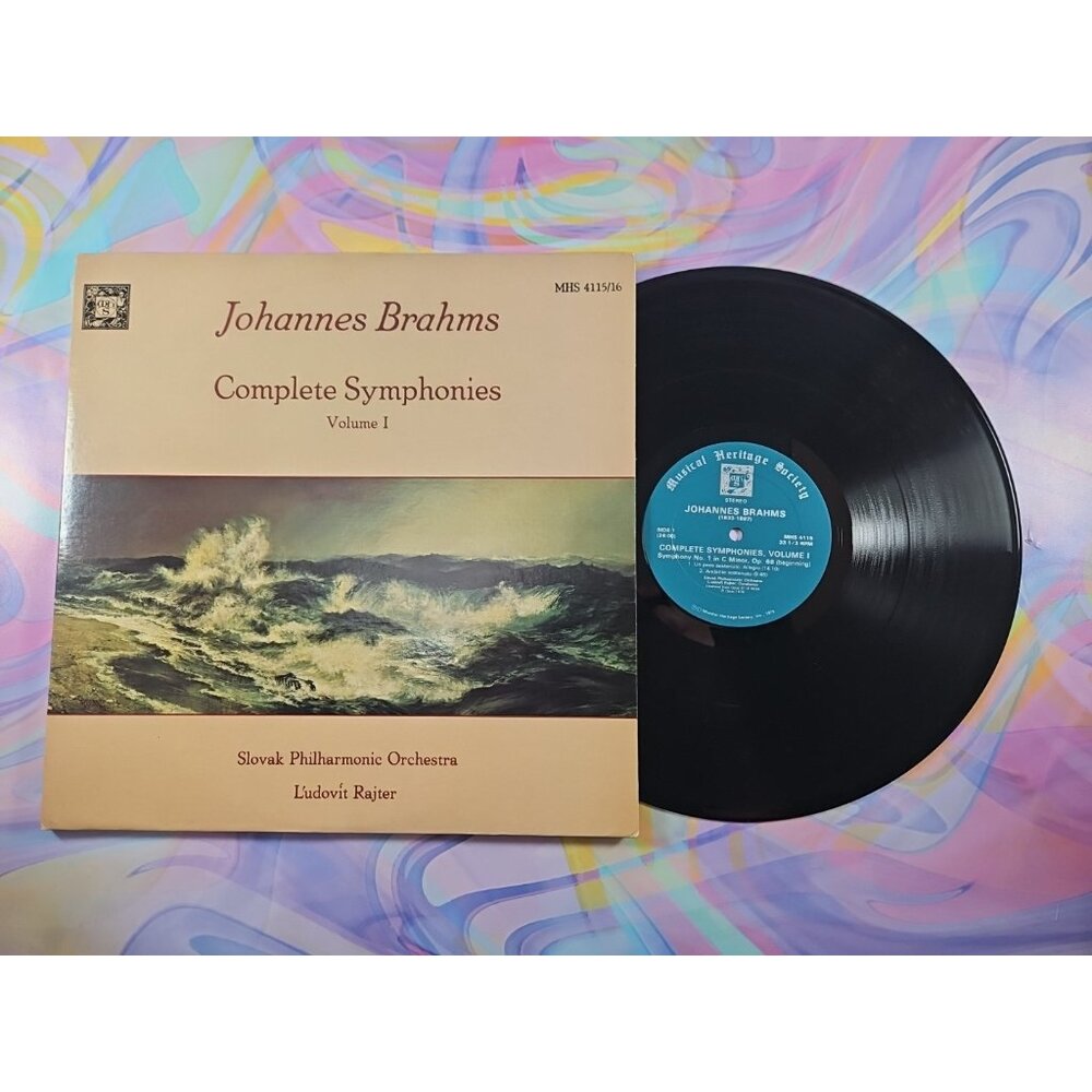 Slovak Philharmonic/Rajter - Brahms Complete Symphonies Vol. 1 (2xLP, 1979) VG+